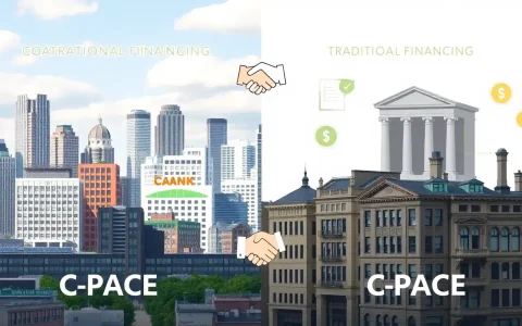 How does C-PACE financing compare to traditional financing for building retrofits