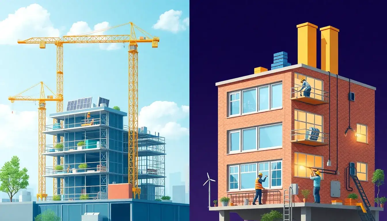 Can C-PACE financing be used for both new construction and retroactive projects