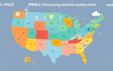 Are there specific states where C-PACE financing is more prevalent for renewable energy projects