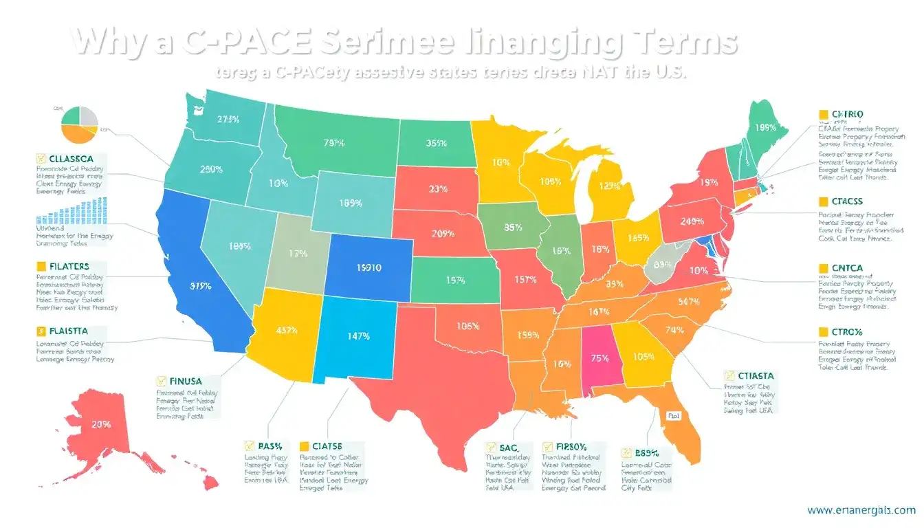 How do C-PACE financing terms vary by state