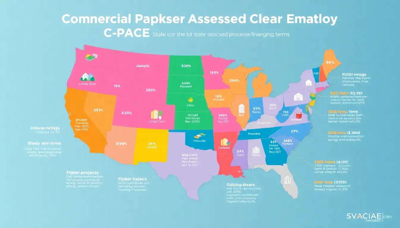 What are the main differences in C-PACE financing terms between states
