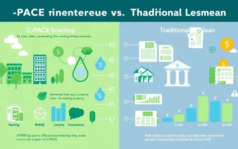How do C-PACE financing terms compare to traditional loans for water conservation projects