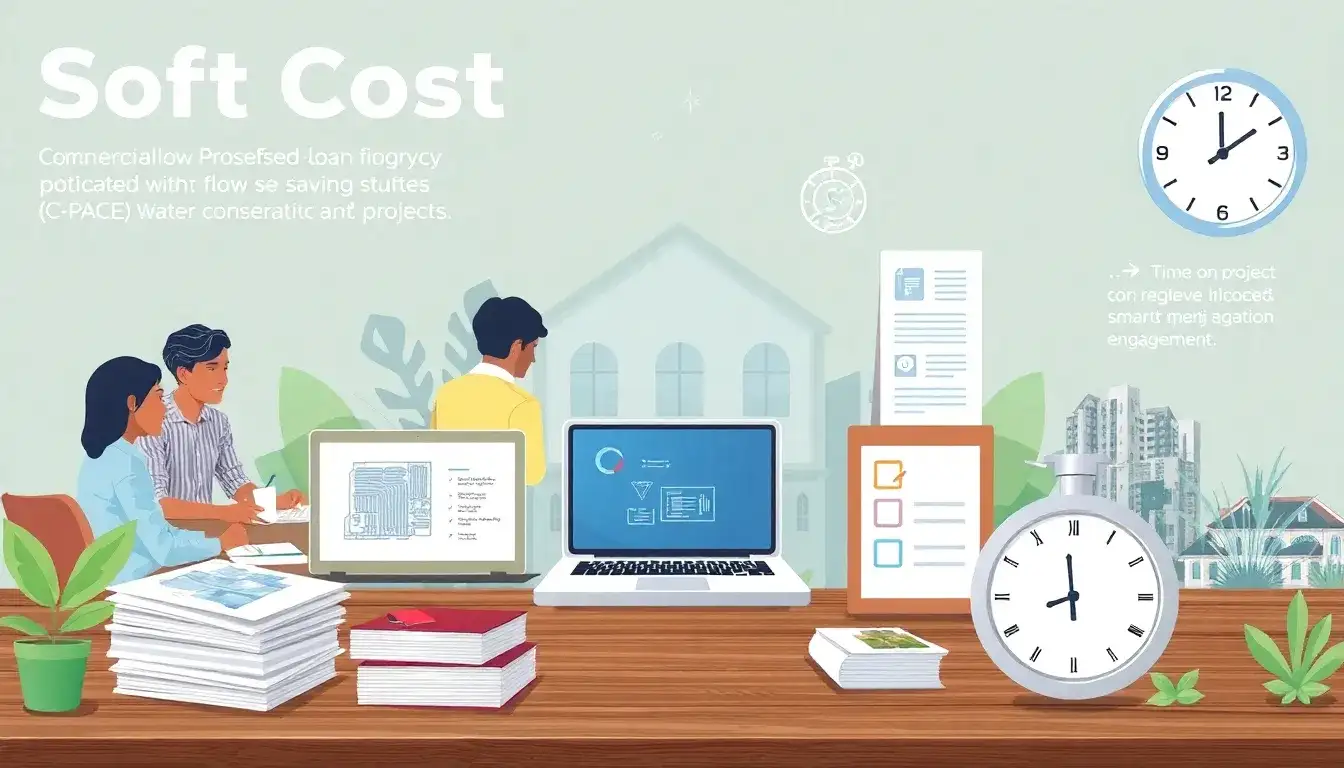 What are the typical soft costs associated with C-PACE water conservation projects