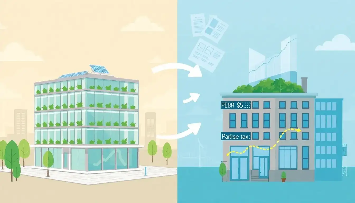 How does C-PACE financing impact property taxes