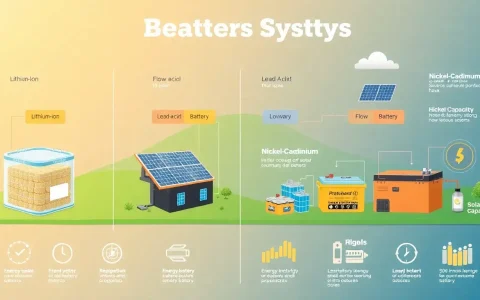 What types of batteries are most commonly used in solar storage systems