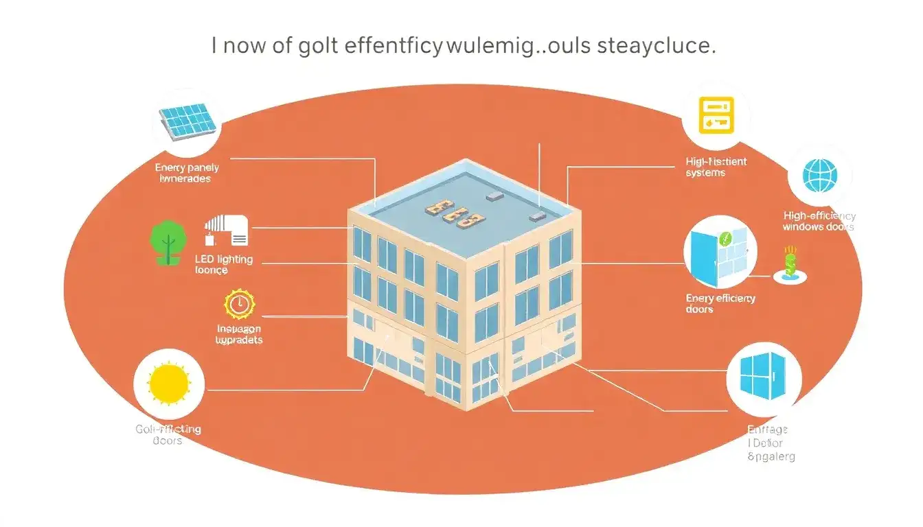 What are the most common energy efficiency upgrades funded by C-PACE