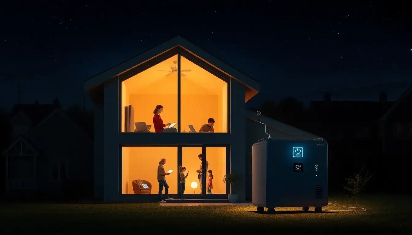 How does battery storage help during power outages