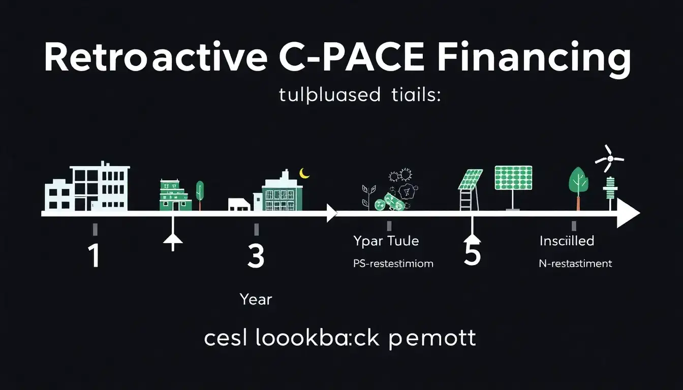 What are the typical lookback periods for retroactive C-PACE financing