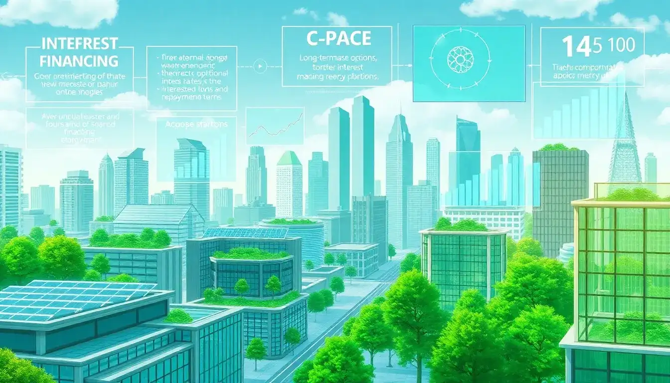 What are the typical interest rates and terms for C-PACE financing