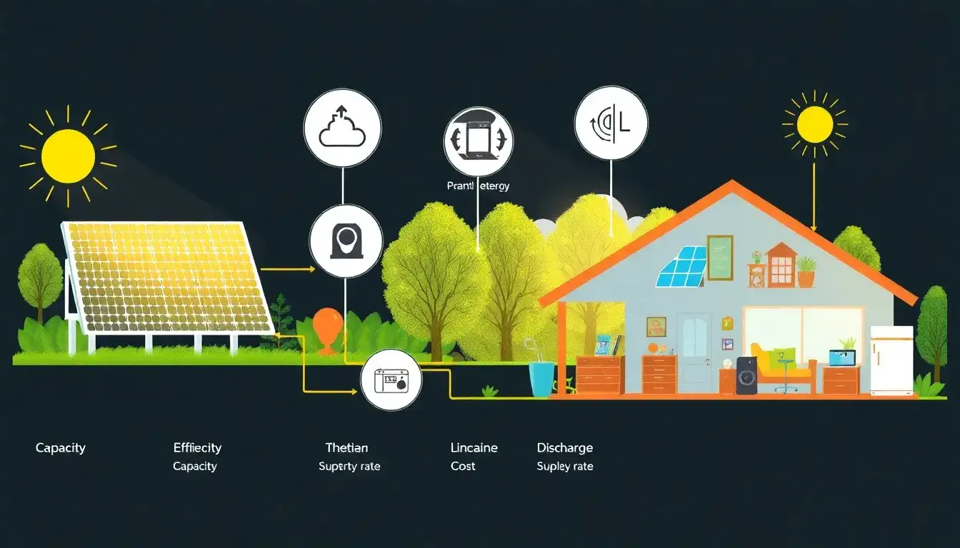 What factors should be considered when choosing a battery for a solar system