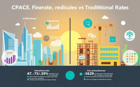 How do C-PACE interest rates compare to traditional construction loans