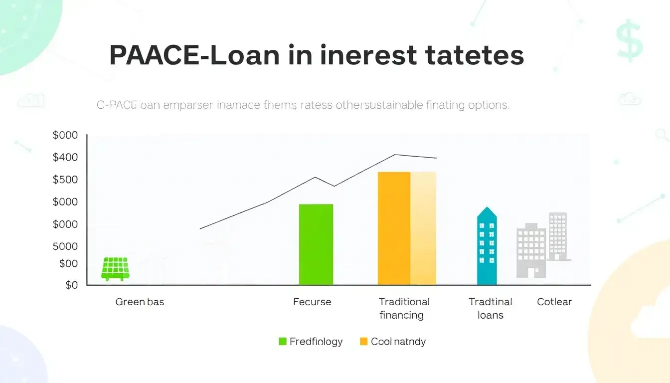 How do C-PACE loan interest rates compare to those of other sustainable financing options