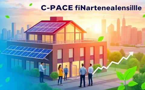 How does C-PACE financing affect the property's marketability