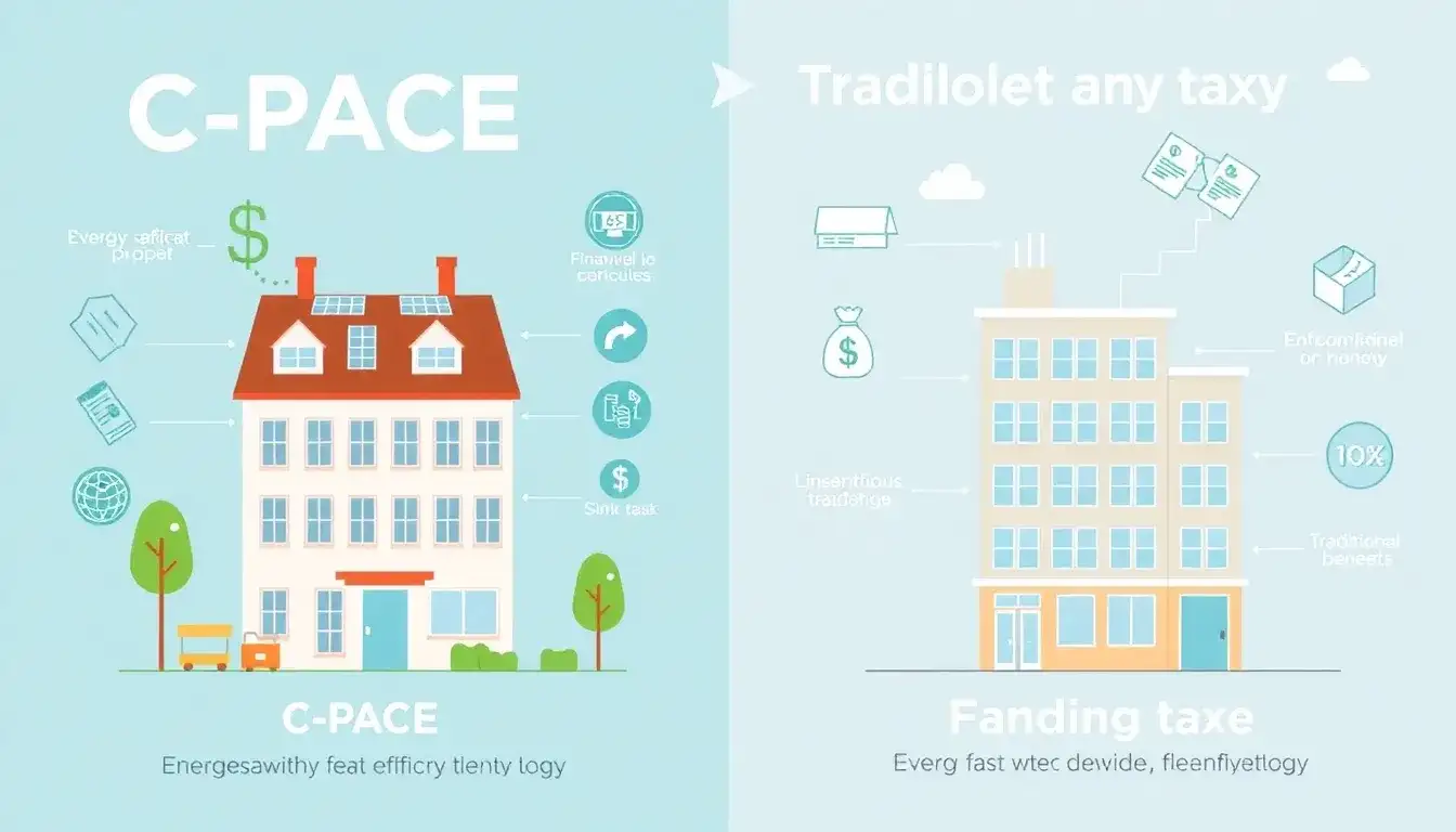 How do C-PACE assessments compare to traditional property taxes
