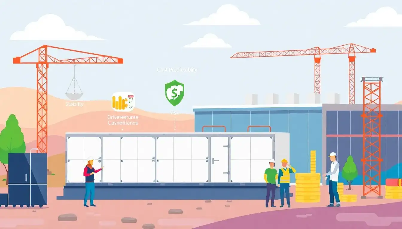 What are the benefits of using a fixed-price turnkey EPC contract for energy storage projects