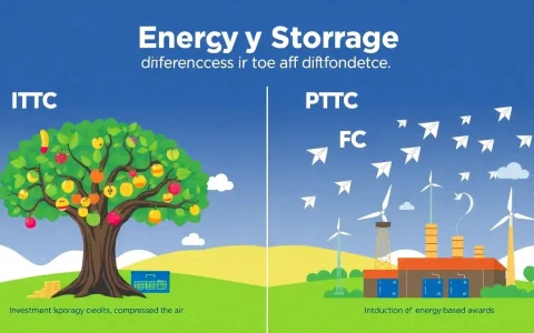 What are the main differences between investment tax credits and production tax credits for energy storage