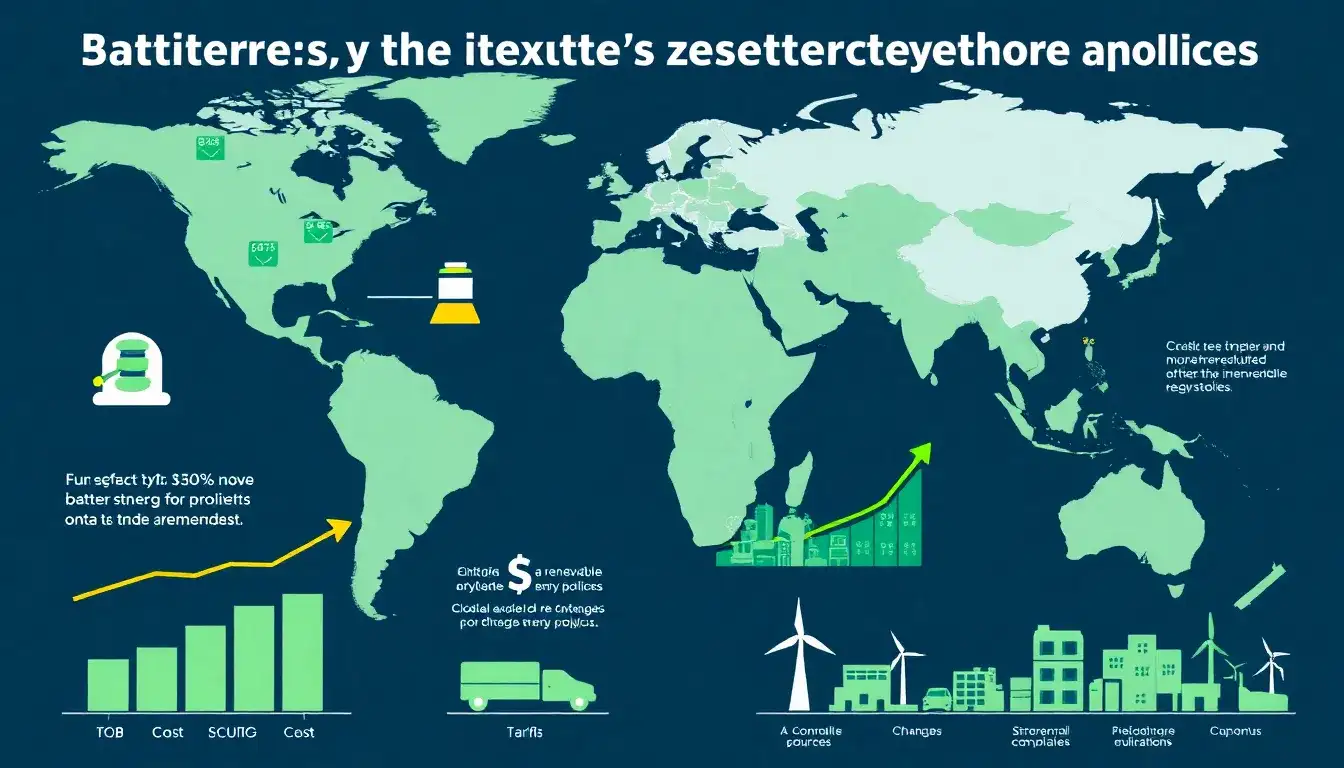 How do tariffs and trade policies influence the cost of battery energy storage projects