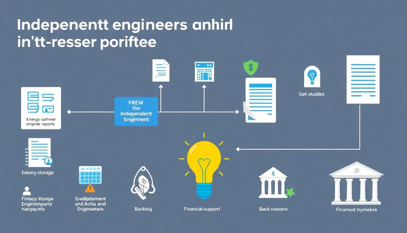 How do independent engineer reports impact the likelihood of securing financing for energy storage projects