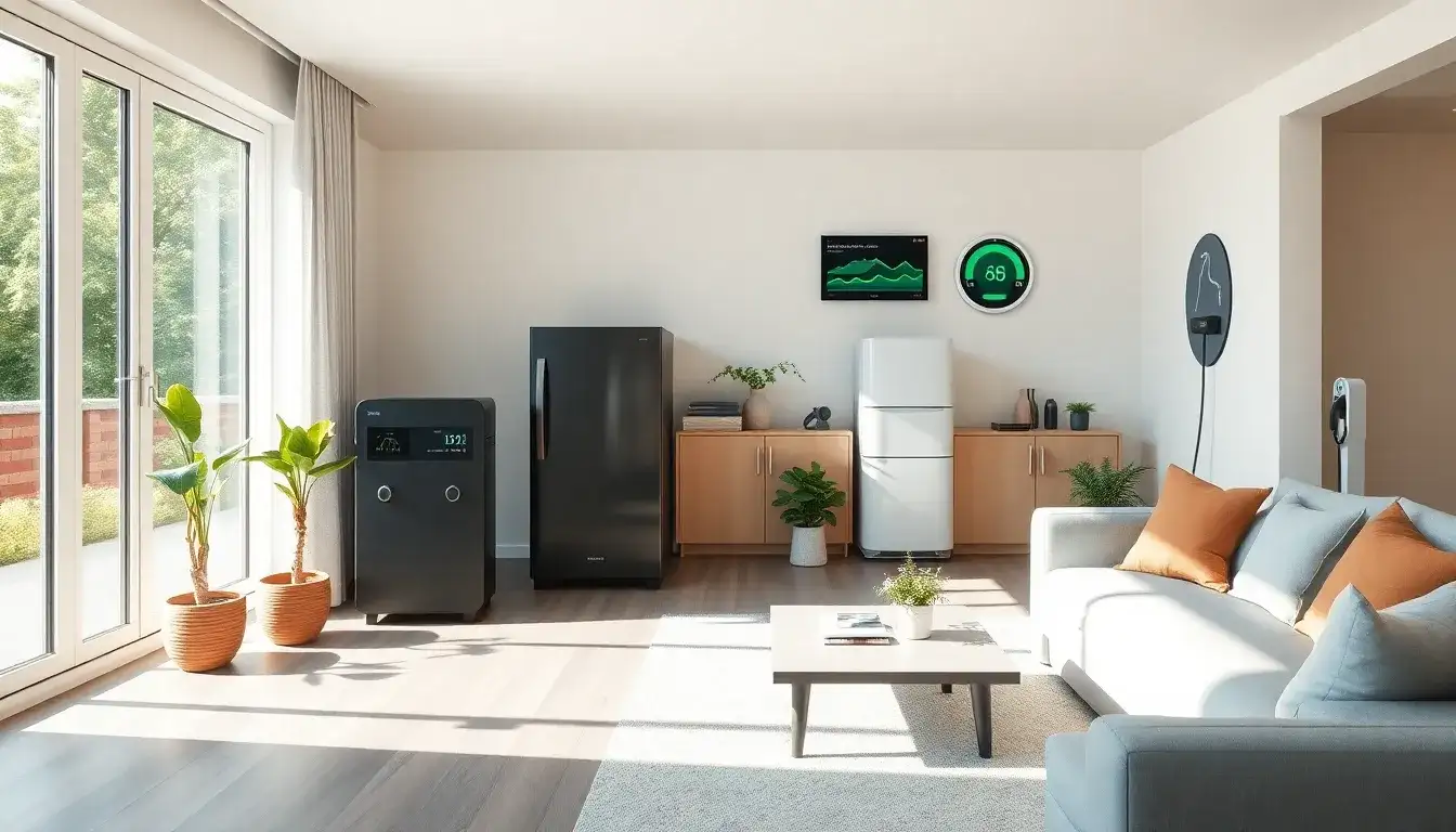 How does the energy efficiency of lithium-ion batteries impact their overall performance in residential settings