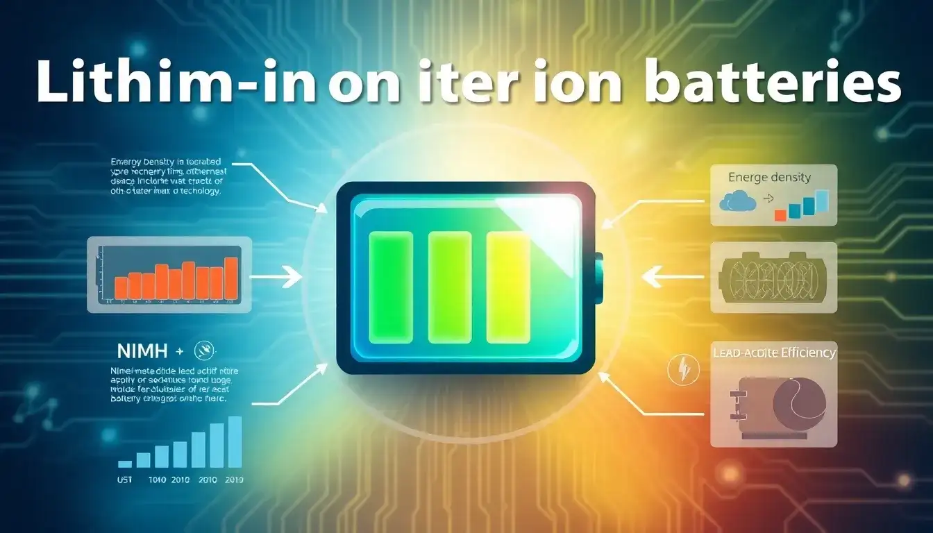 How do lithium-ion batteries compare to other battery technologies in terms of energy efficiency
