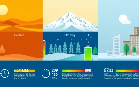 How does the temperature range of lithium-ion batteries impact their performance in different climates