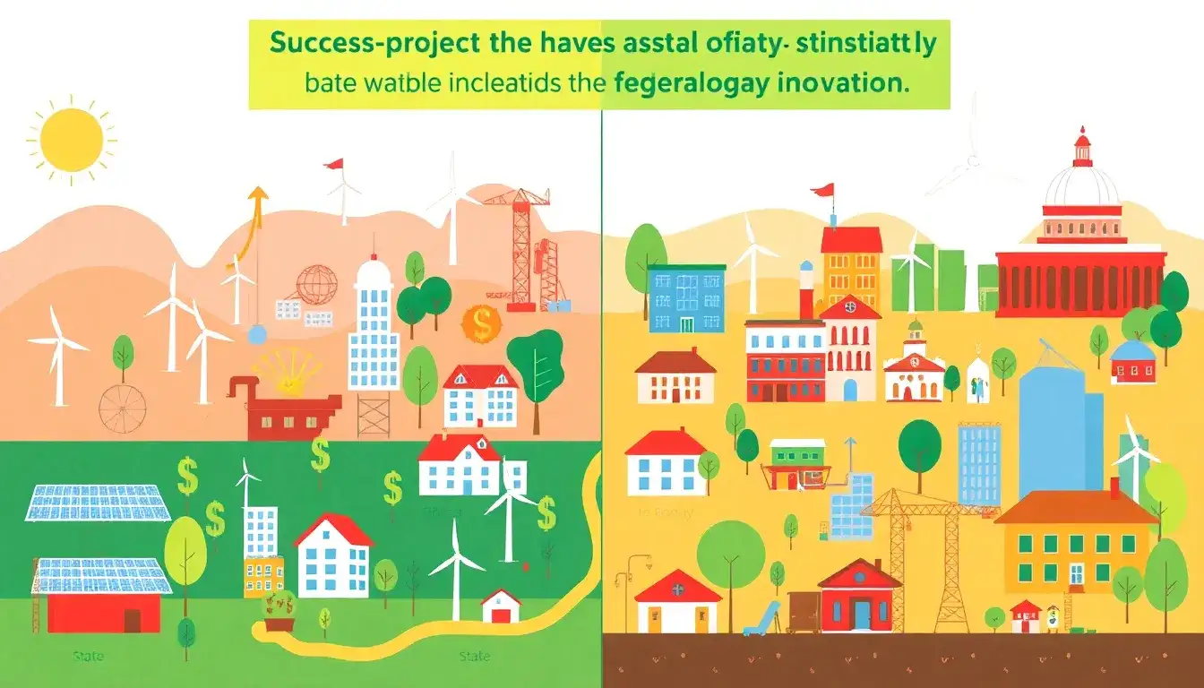 What are some examples of successful projects that combined state incentives with federal tax credits