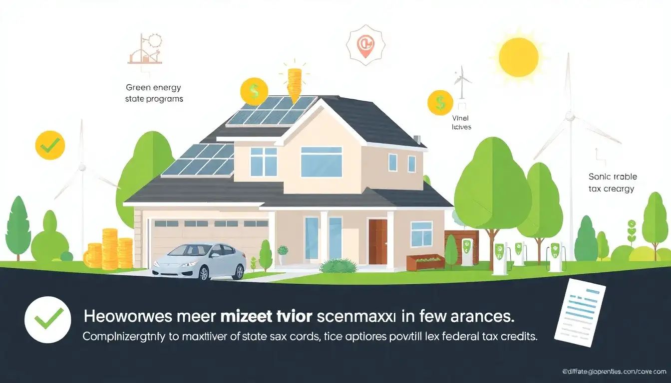 How can homeowners maximize their savings by combining state incentives with federal tax credits