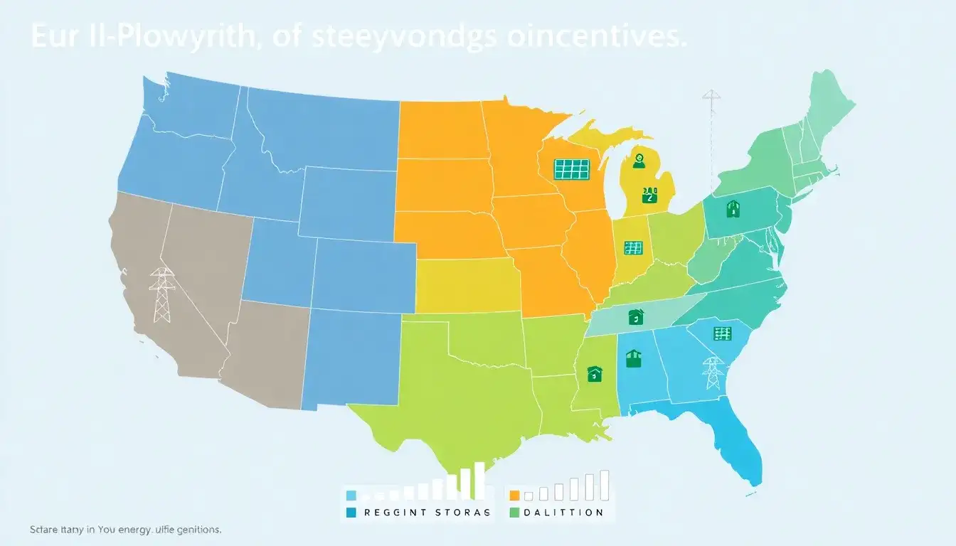 How do utility company incentives vary by region for energy storage systems