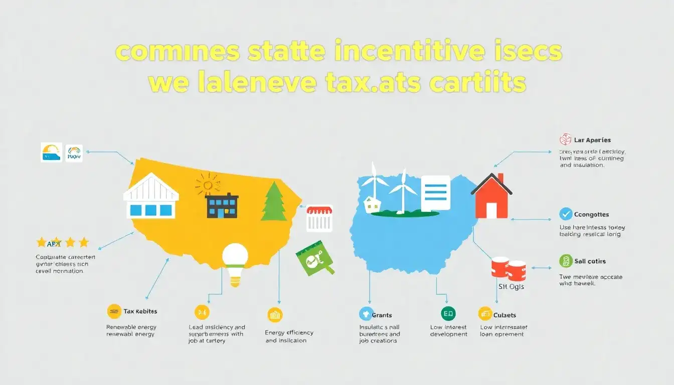 What are the most common state incentives used in combination with federal tax credits