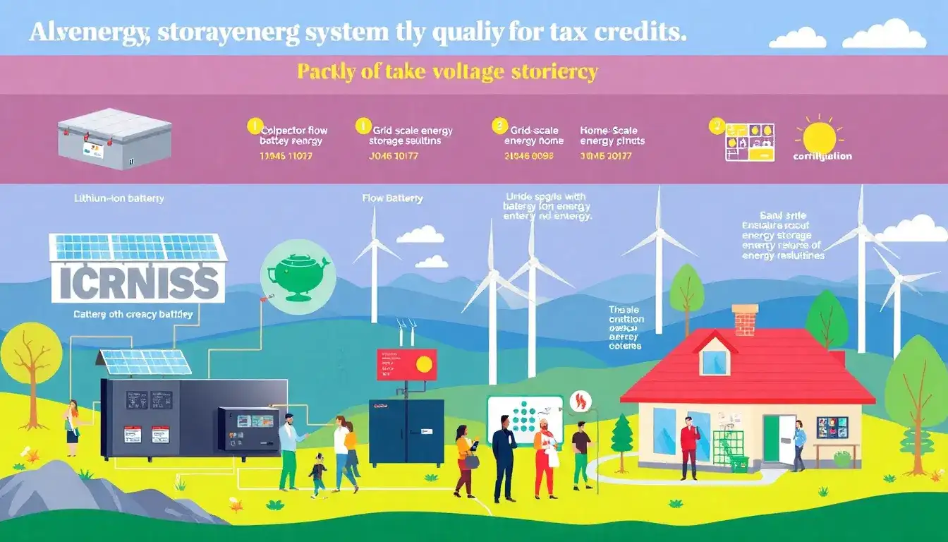 What types of energy storage systems qualify for tax credits