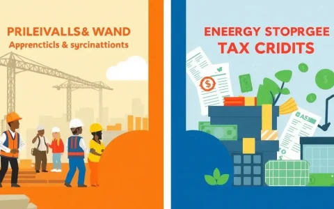 How do prevailing wage and apprenticeship requirements impact energy storage tax credits