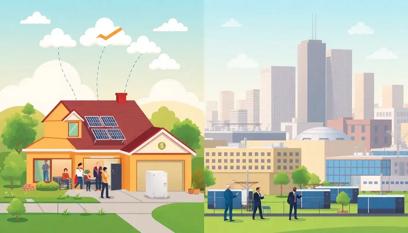 How do residential and commercial energy storage incentives differ in terms of funding availability