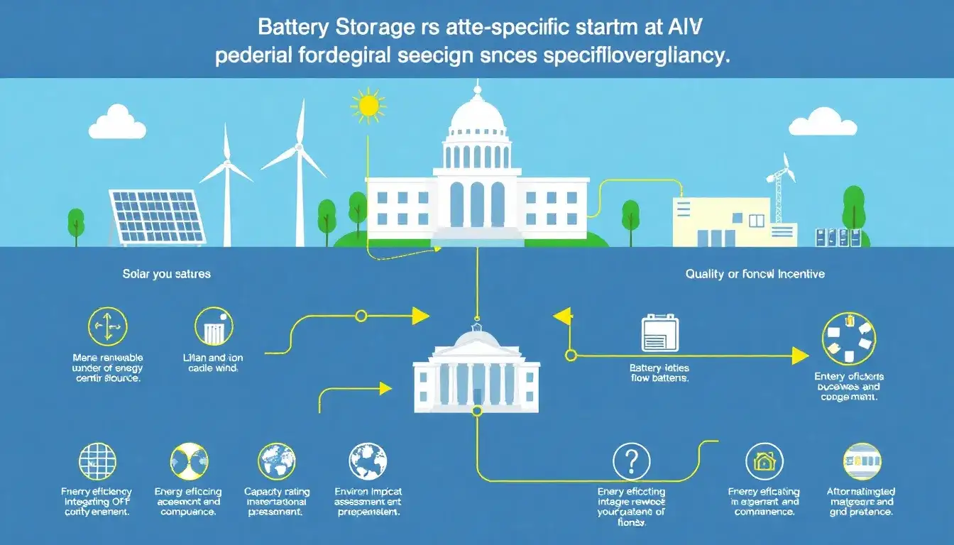 What are the specific requirements for battery storage systems to qualify for federal incentives