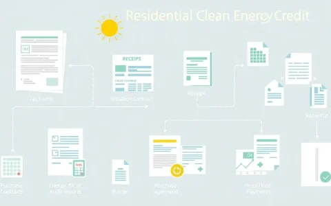 What documents do I need to keep for the Residential Clean Energy Credit