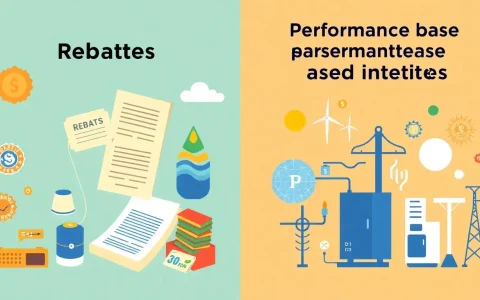 What are the main differences between rebates and performance-based incentives for energy storage