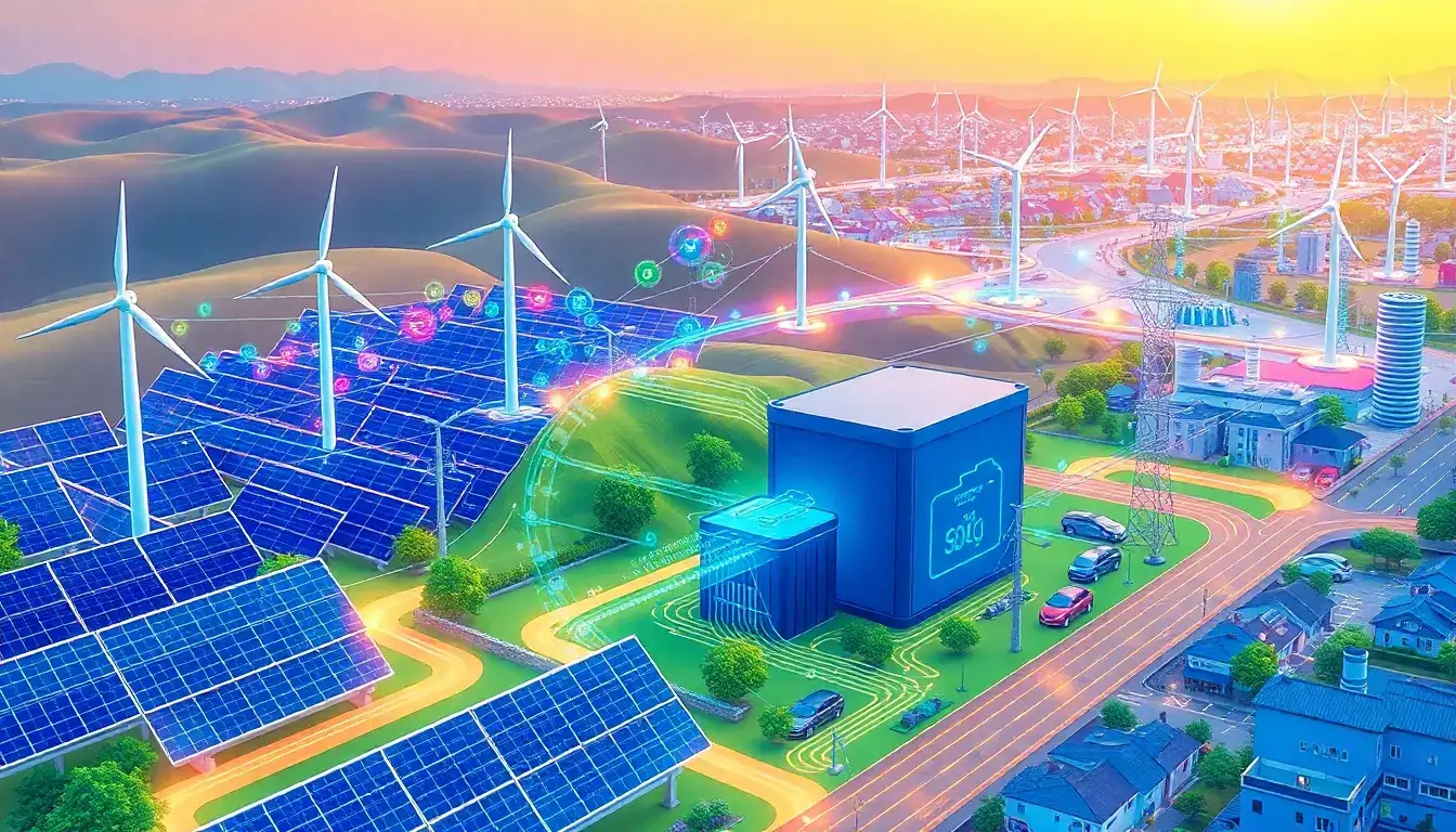 How do batteries help integrate renewable energy sources into the grid