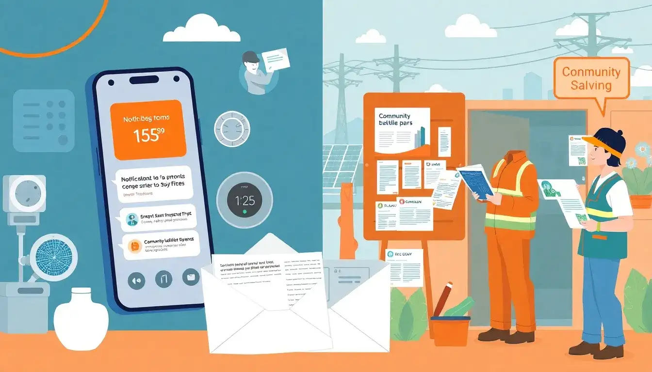 How do utility companies notify customers about upcoming demand response events