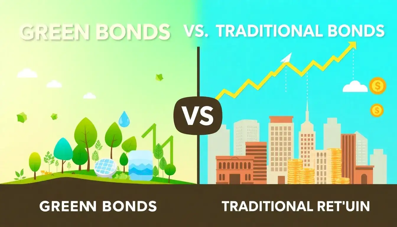 How do green bonds compare to traditional bonds in terms of risk and return