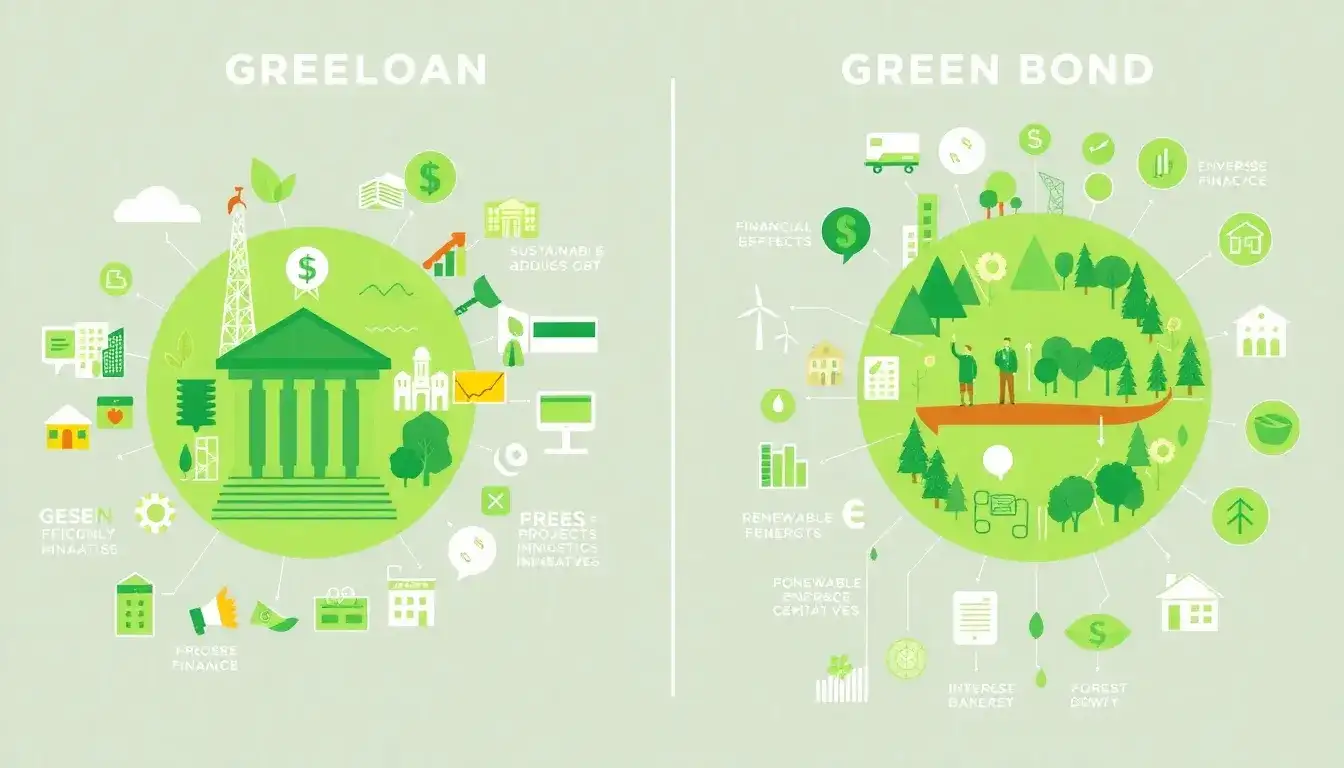 How do green loans differ from green bonds