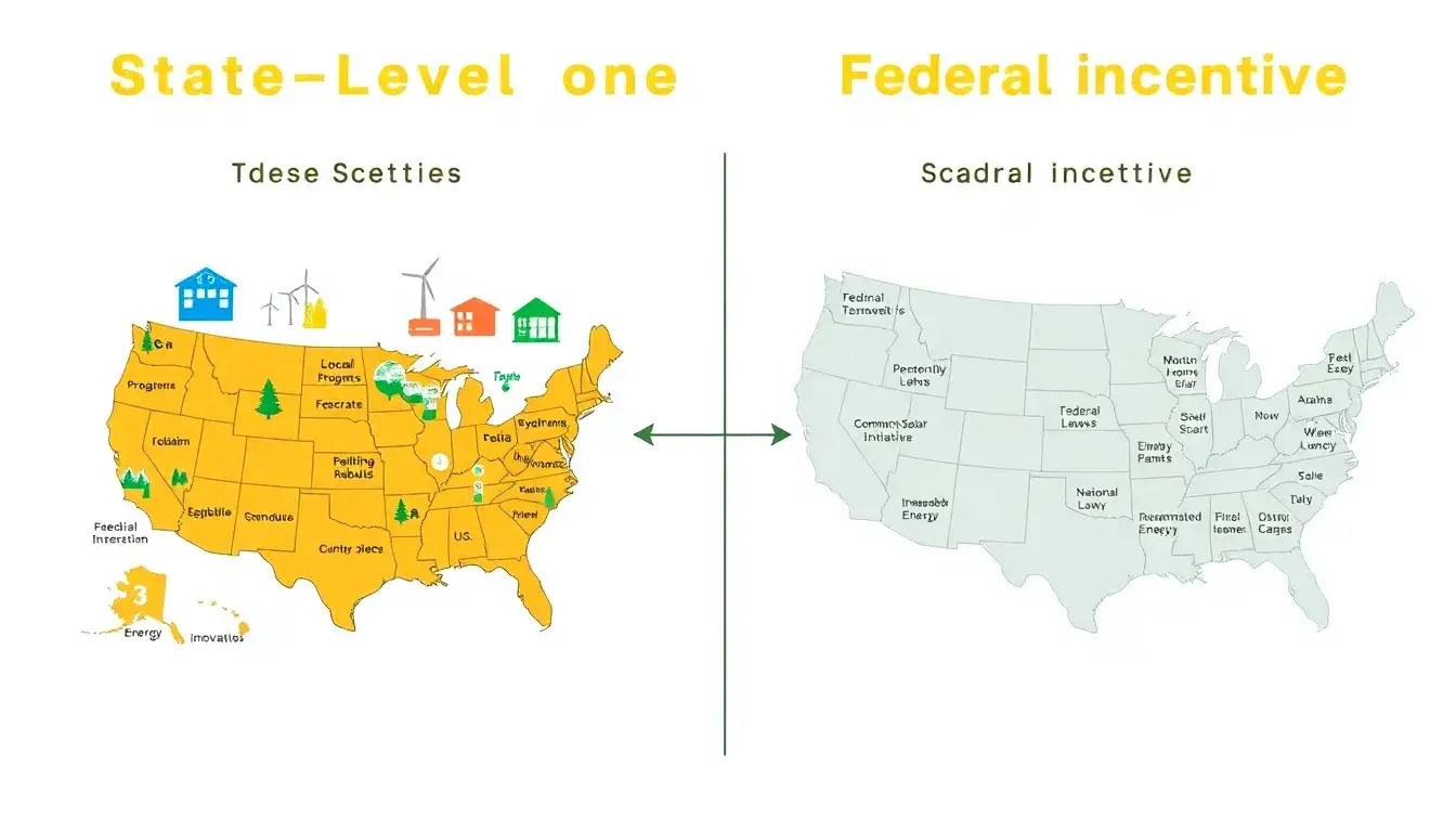 What are the main differences between state-level and federal incentives for energy storage