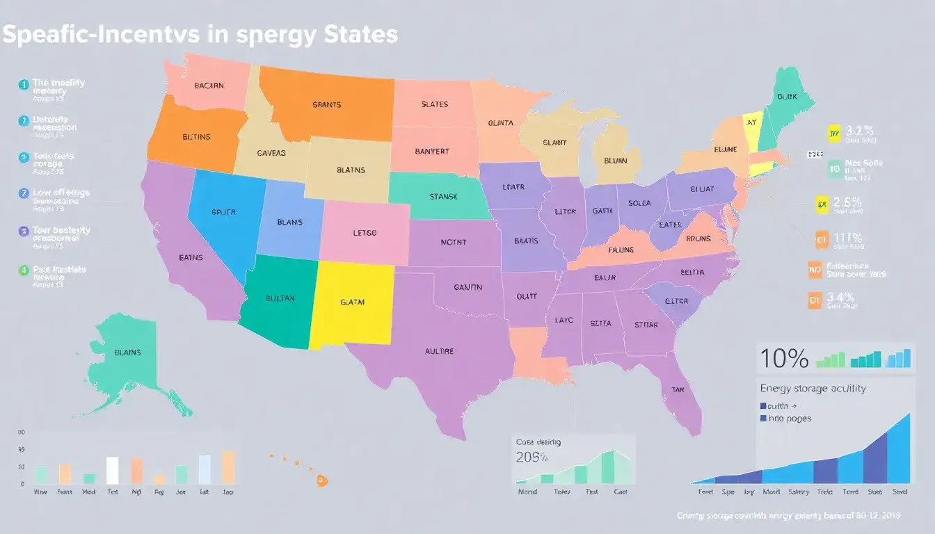 How do utility-specific incentives for energy storage vary by state