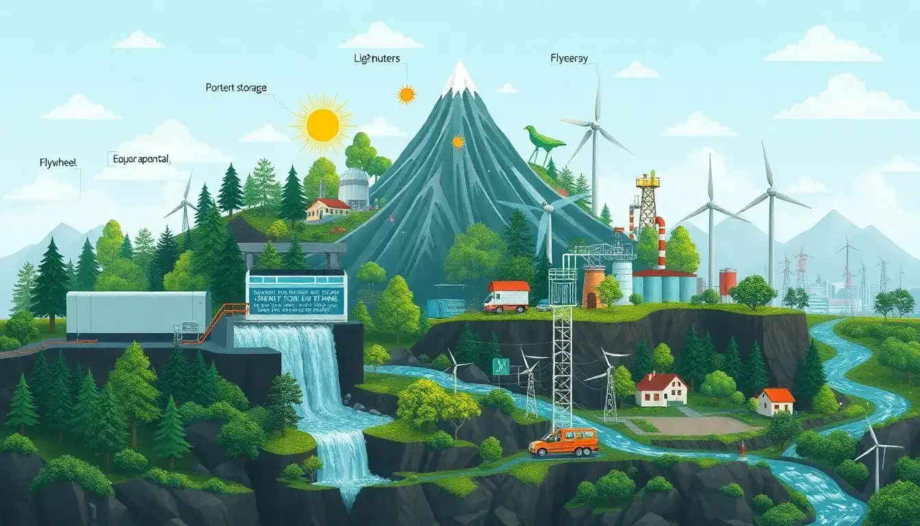 What are the environmental impacts of different energy storage systems