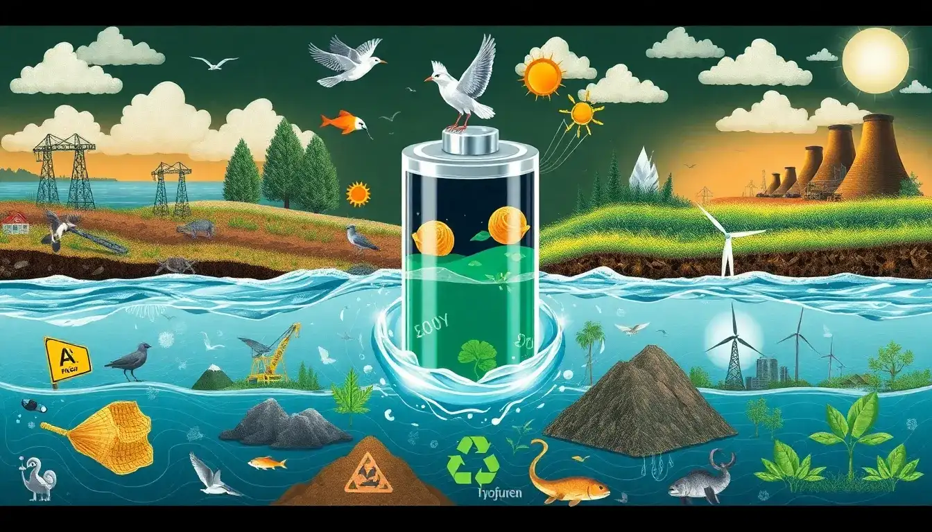 What are the main environmental risks associated with lithium-ion batteries