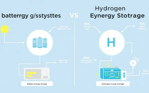 How do battery energy storage systems compare to hydrogen energy storage in terms of efficiency