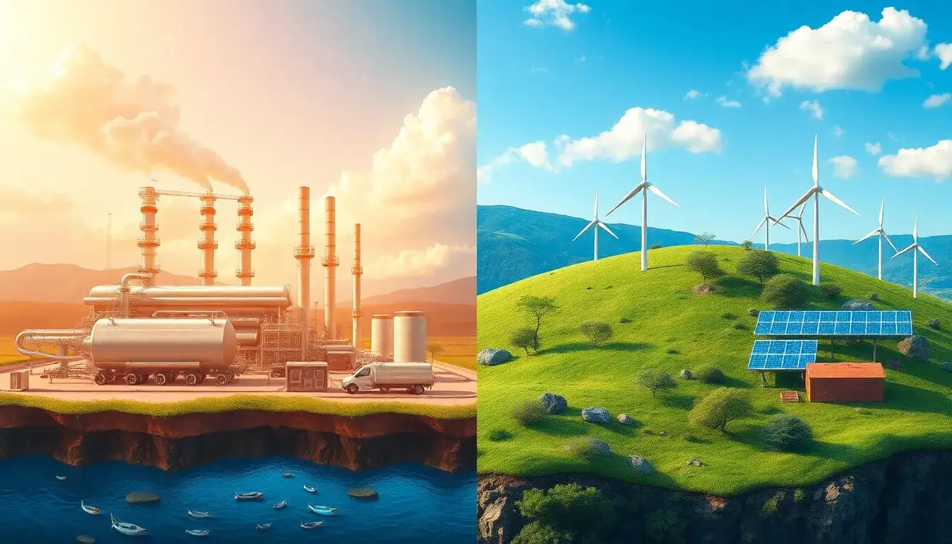 How does the production process of hydrogen impact the environment compared to battery energy storage