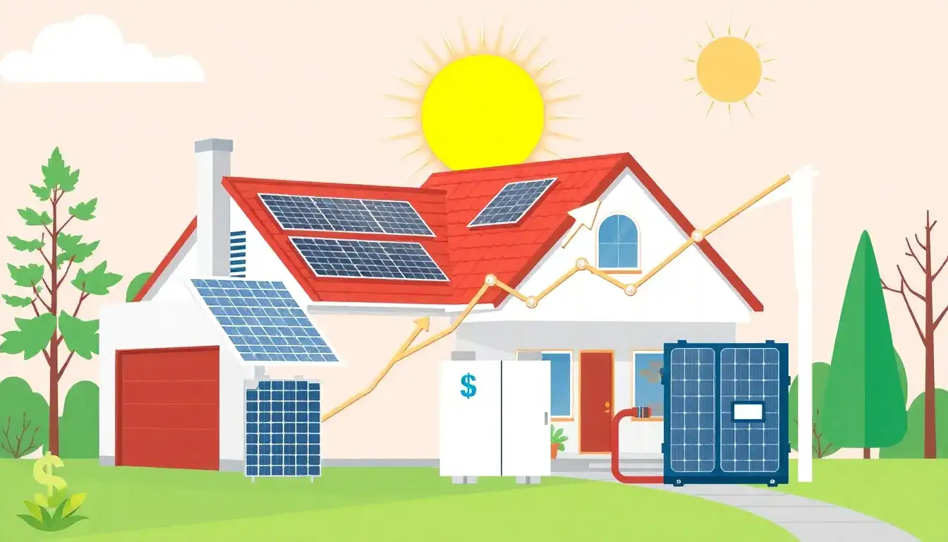 How do solar batteries impact the overall cost of a solar panel system