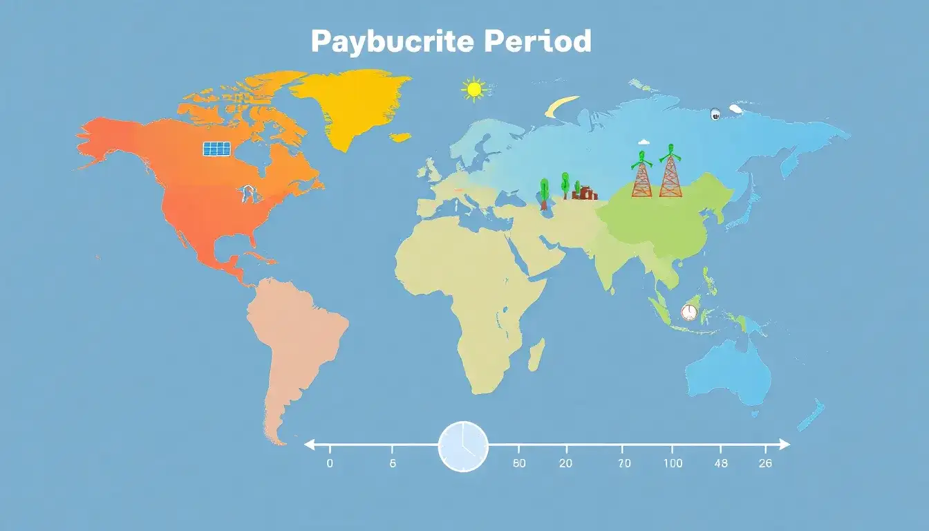 How does the payback period for solar batteries compare in different regions
