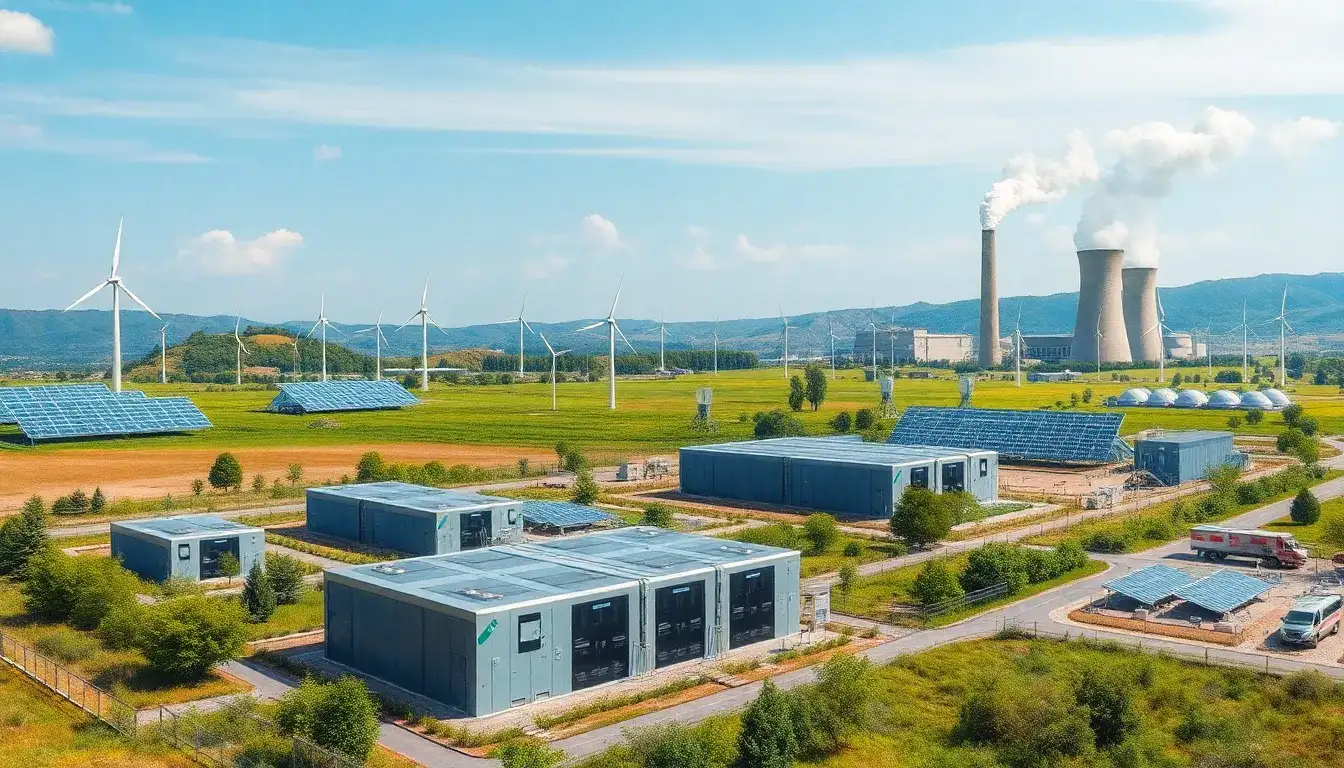 How does energy storage reduce the need for fossil fuels in the energy mix