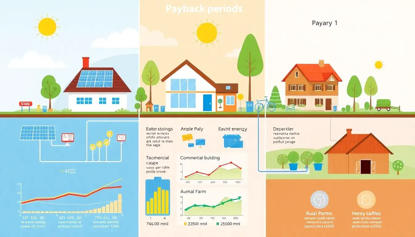 How does the payback period for solar batteries change with different usage scenarios