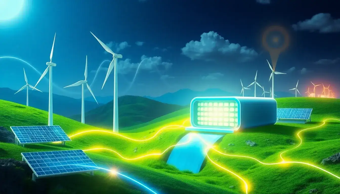 How does energy storage contribute to reducing energy waste from renewable sources